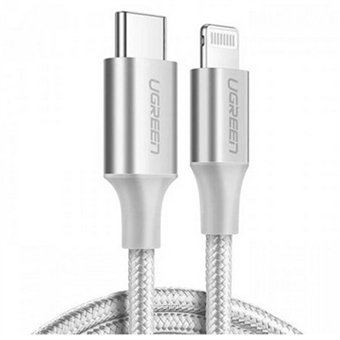 Ugreen USB-C To Lighting Cable Aluminium Shell Braided 1M Silver