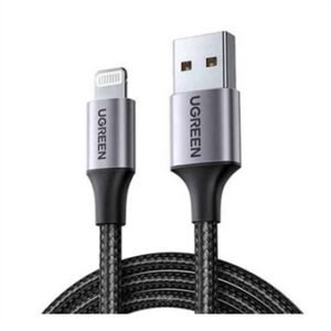 314904_1 Ugreen USB-A To Lightning Cable Alu Case with Braided 1.5M Black