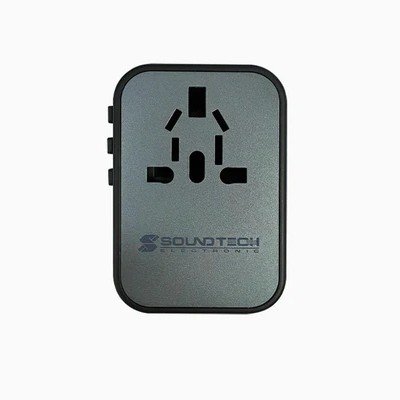 Soundteoh Travel Adaptor with 20W USB A+C Quick Charger - TA-720